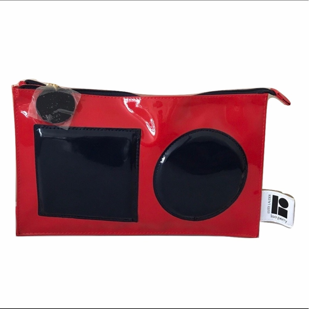 Estée Lauder Cosmetic Bag Red Blue pouch bag
